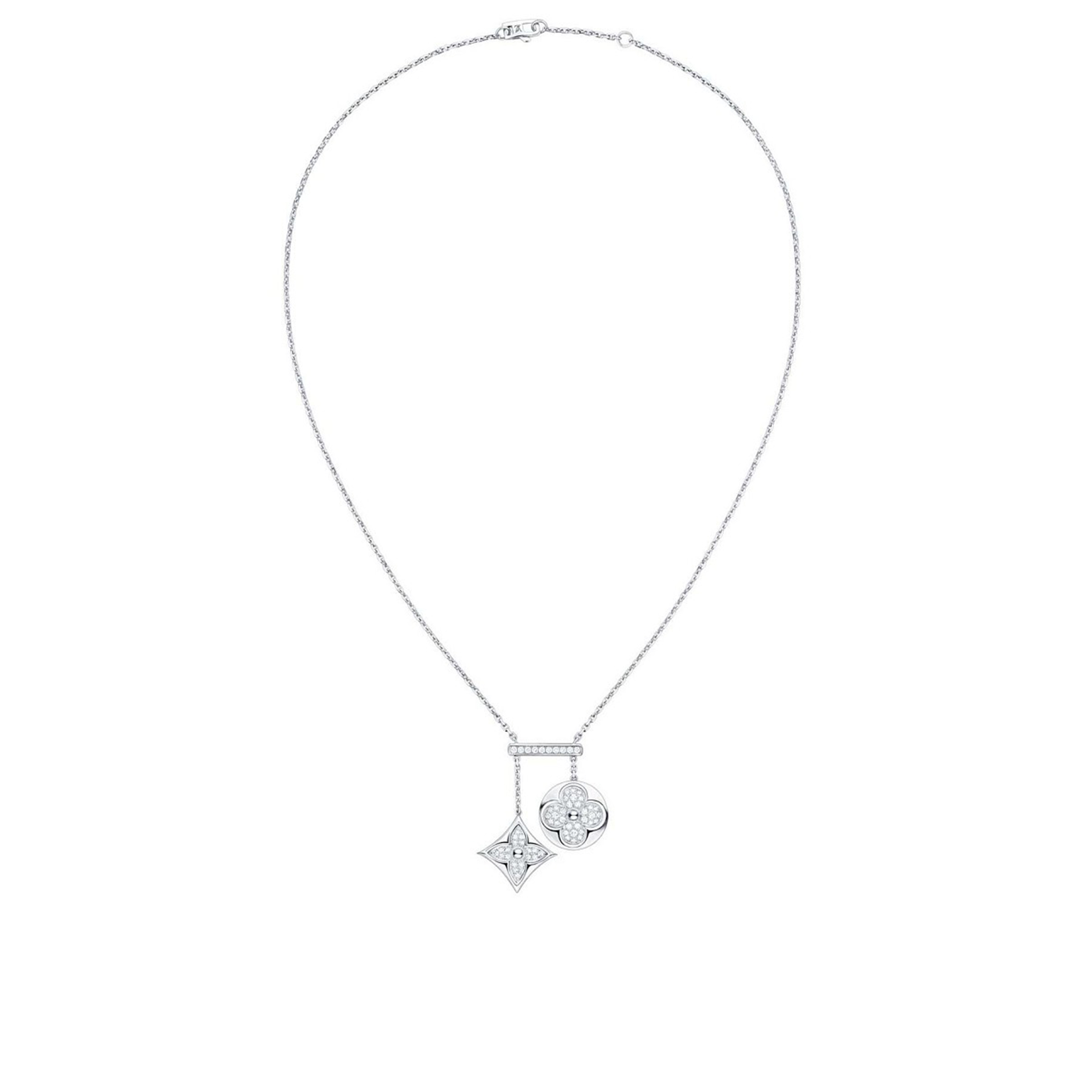 LOUIS VUITTON DIAMOND BLOSSOM NECKLACE Q94357